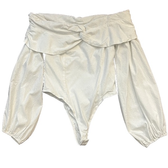 Skylar Rose Off-Shoulder White Bodysuit Size S - Picture 10 of 11